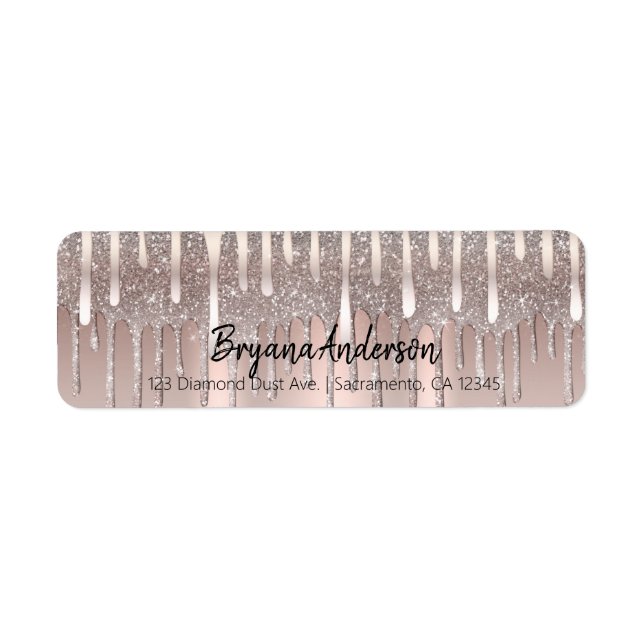 Icy Pink Rose Gold Diamond Glitzer Tropfen Sweet 1 (Vorne)