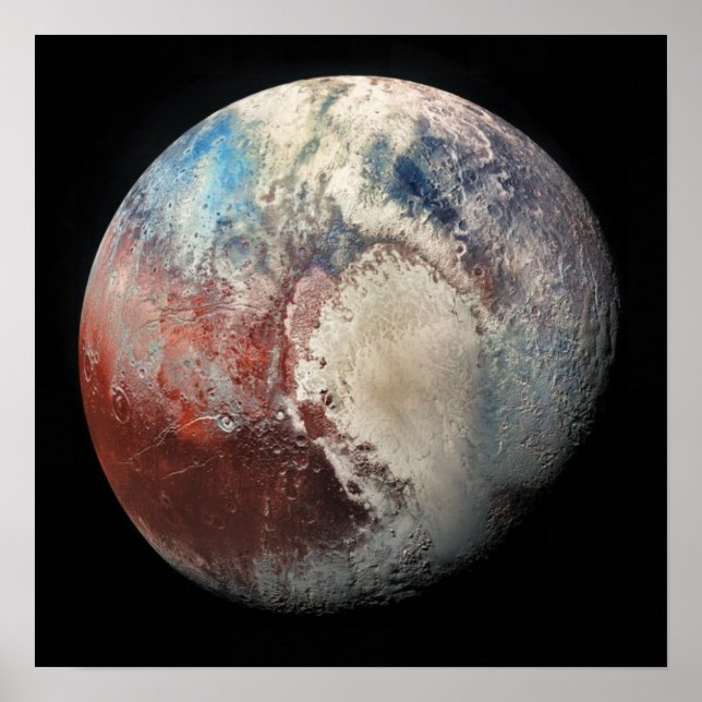 Icy Red Pluto Nah-Up Poster (Vorne)