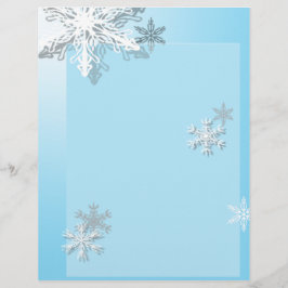 Icy Snowflake Letterhead Stationäre