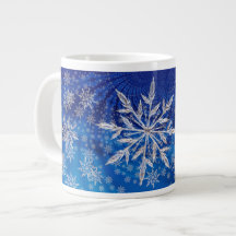 Icy Snowflakes auf Blue