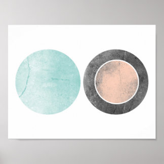 Icy Sunrise Geometric Print Poster