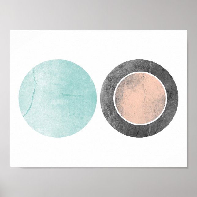 Icy Sunrise Geometric Print Poster (Vorne)
