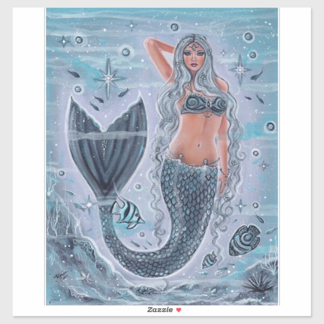 Icy water meraid art von Renee Lavoie Sticker (Blatt)