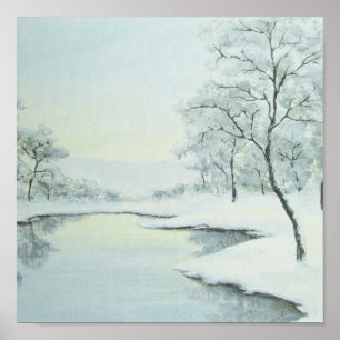 Icy Winter Landscape Fine Art Print Poster