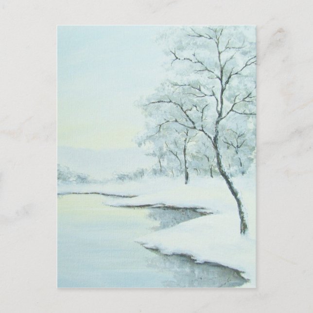 Icy Winter Landscape Postcard Postkarte (Vorderseite)