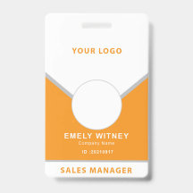 ID Abzeichen Einfache Logo-Vorlage Mitarbeiter-Fot