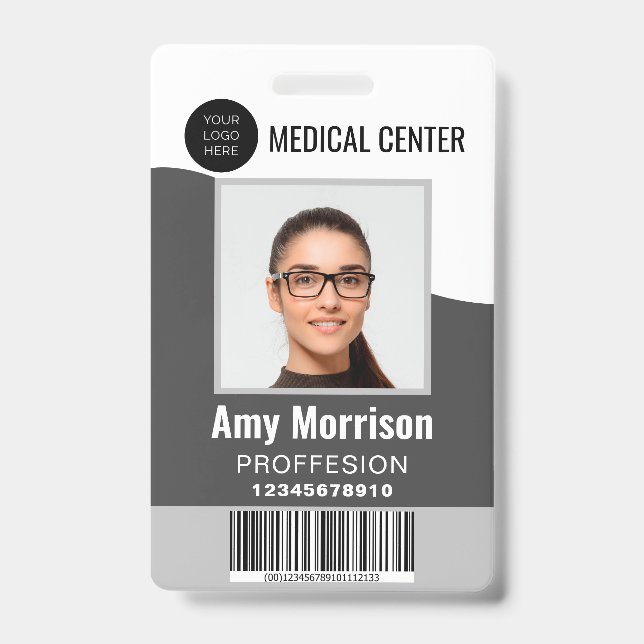 ID-Abzeichen mit Lanyards für Geschäftsmitarbeiter Ausweis (Vorderseite)