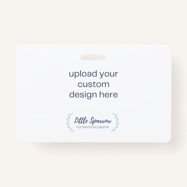 ID Badge - Upload Your Own Design Horizontal Ausweis (Vorderseite)