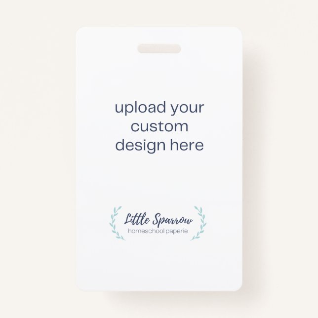 ID Badge - Upload Your Own Design Vertical Ausweis (Vorderseite)