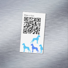 ID blaue Deutsche Dogge Serie Magnetische Visitenkarte