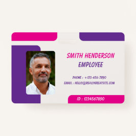 ID Card Badge | Minimal Business Employee Photo Ausweis