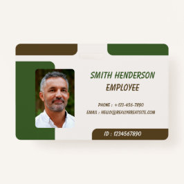 ID Card Badge | Minimal Business Employee Photo Ausweis
