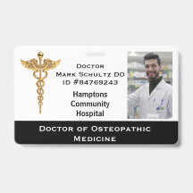 ID de badge de nom de médecin en médecine ostéopat