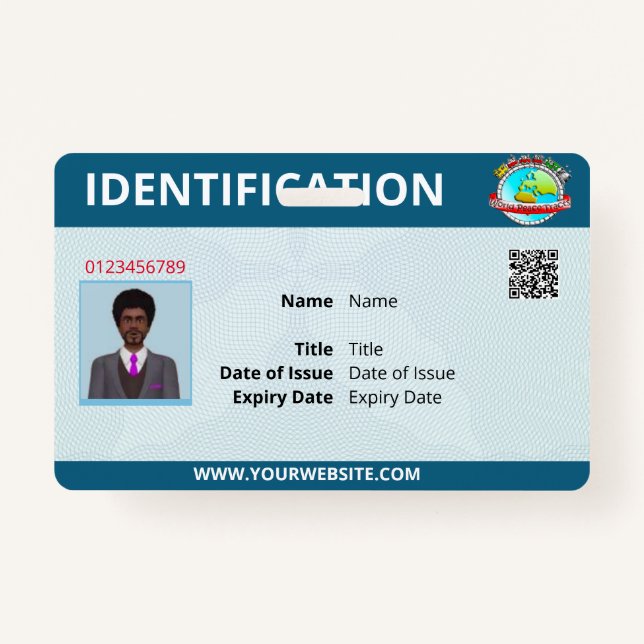 ID d'entreprise et badge de nom (Devant)