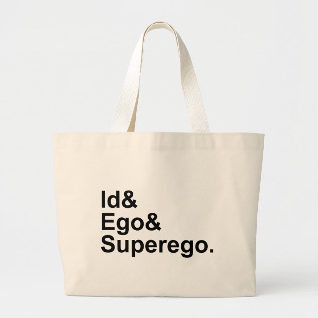 Id Ego Superego| Drei Teile der Psyche Jumbo Stoffbeutel (Vorne)