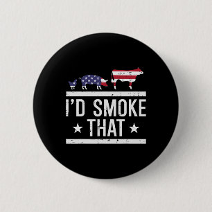Id Grill, die Hühnerschweinkuh Flag Grillen Barbec Button