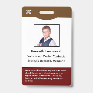 ID Identification Card Bar Code Foto Mitarbeiter Ausweis