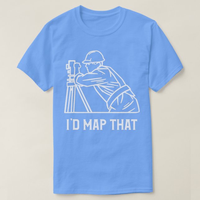 Id Map, Land Surveyor Geography Surveyy T-Shirt (Design vorne)