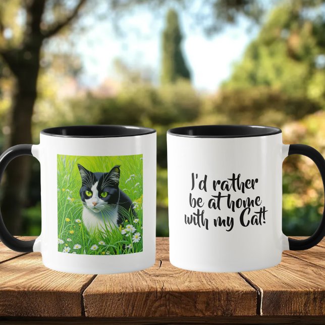 I'd Rather be at Home with my Cat Tasse (Von Creator hochgeladen)