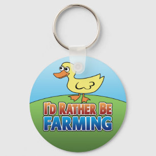 I'd Rather be Farming! duck (Virtual Farming) Schlüsselanhänger