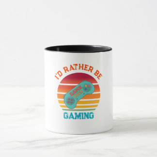 Id Rather Be Gaming Retro Design Tasse