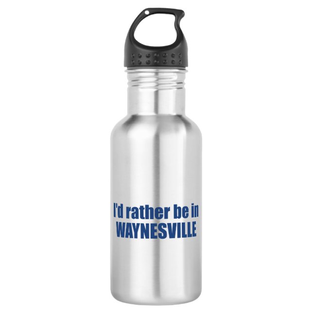 I'd Rather Be In Waynesville North Carolina Edelstahlflasche (Vorderseite)