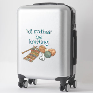 I'd rather be knitting. aufkleber