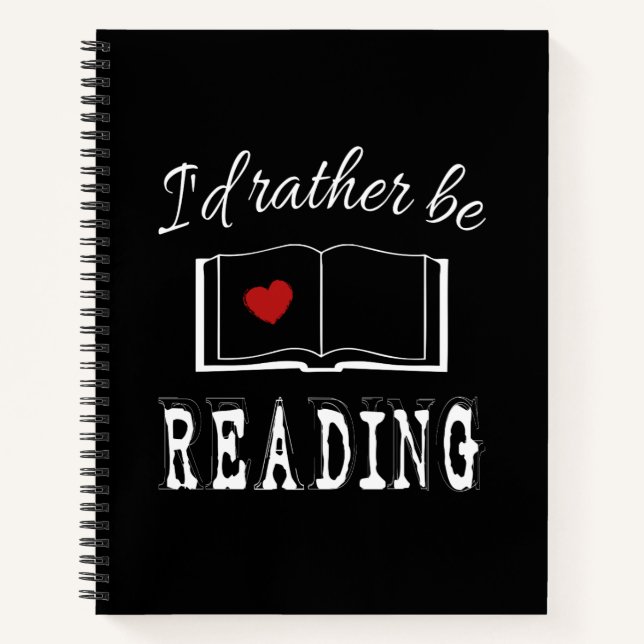 I'd rather be reading notizbuch (Vorderseite)