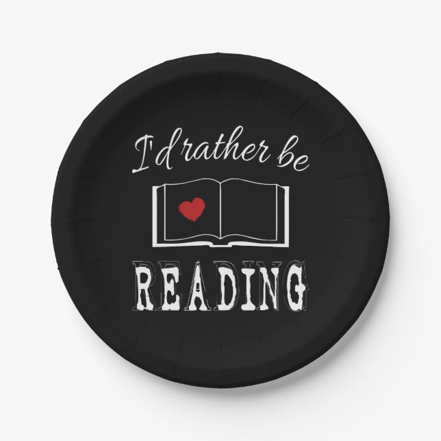 I'd rather be reading pappteller (Vorderseite)