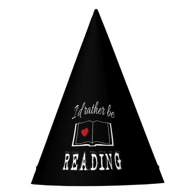I'd rather be reading partyhütchen (Vorderseite)