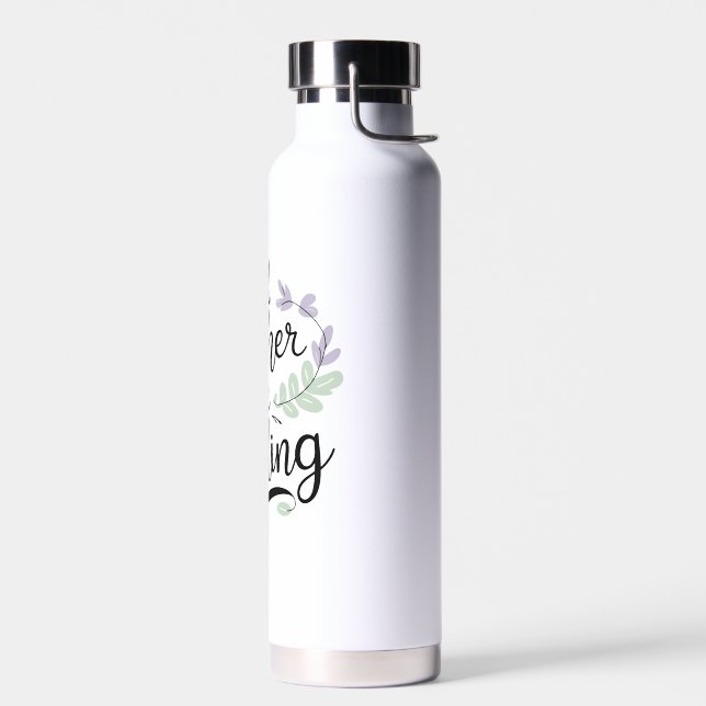 I'd Rather Be Reading – Pastel Quote Water Bottle Trinkflasche (Links)