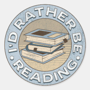 I'd rather be reading runder aufkleber