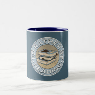 I'd rather be reading zweifarbige tasse