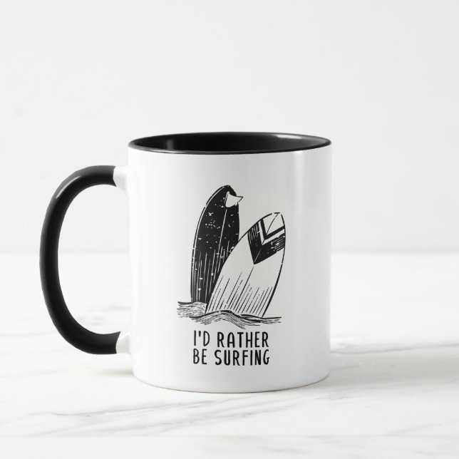 I'd Rather Be Surfing - Coastal Vibes Tasse (Links)