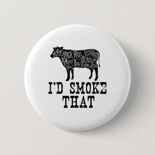 Id Smoke That Cow - Grillmasters Bekleidung für Gr Button