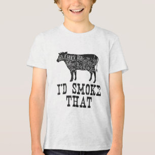 Id Smoke That Cow - Grillmasters Bekleidung für Gr Tri-Blend Shirt