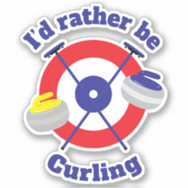 Id statt Curling Aufkleber