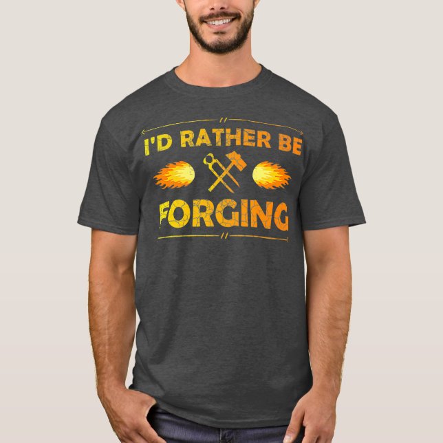ID statt T Blacksmith Knifemaker T-Shirt zu schmie (Vorderseite)