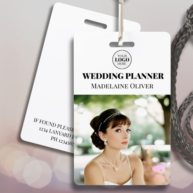 ID wedding planner Photo Simple Logo Badge (Créateur téléchargé)