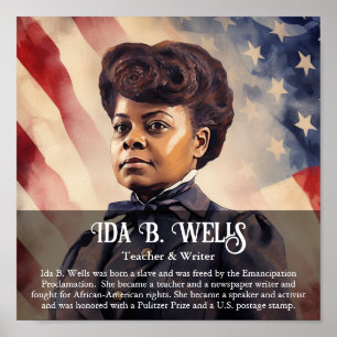Ida B Wells Black History Montag Unterricht Poster