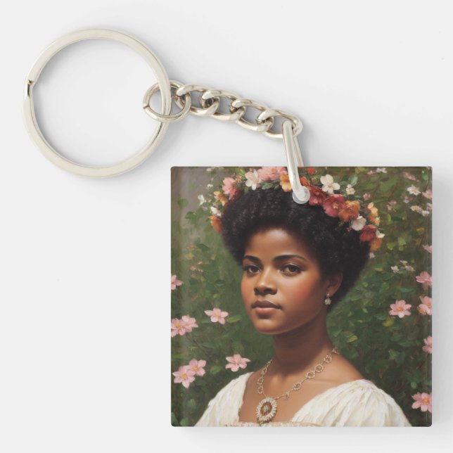 Ida B Wells Floral Art Tribute Schlüsselanhänger (Vorderseite)
