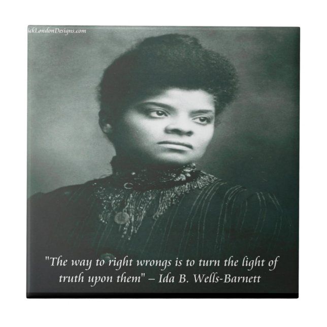 Ida B Wells & Truth Quote Fliese (Vorderseite)