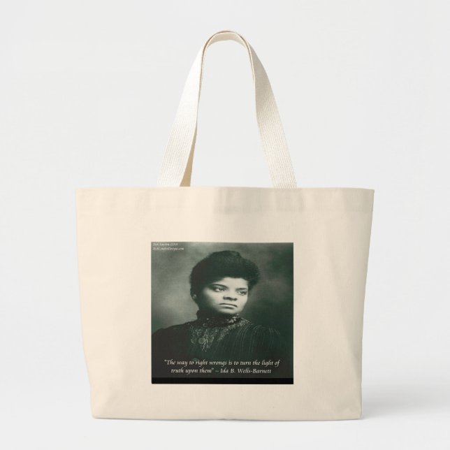 Ida B Wells & Truth Quote Jumbo Stoffbeutel (Vorne)
