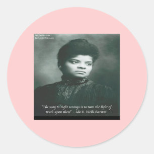 Ida B Wells & Truth Zitat Runder Aufkleber