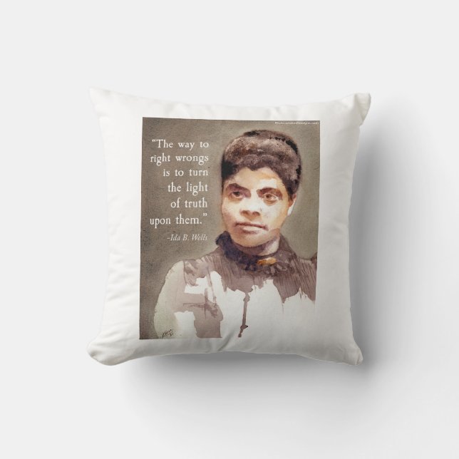 Ida B Wells und Zitat "Wahrheit" Kissen (Vorderseite)