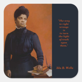 Ida B. Wells Zivil Rights Suffraader Wahrheit Quadratischer Aufkleber