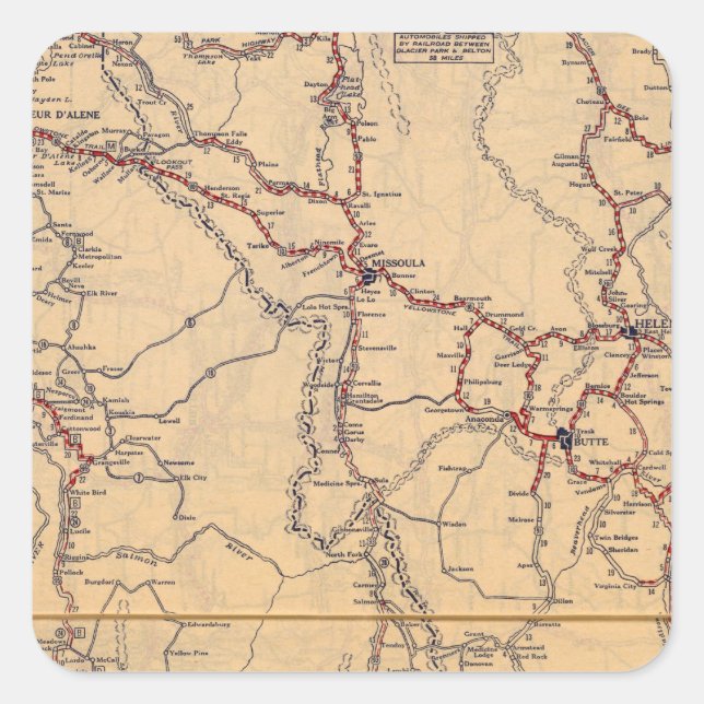 Idaho 2 quadratischer aufkleber (Vorderseite)