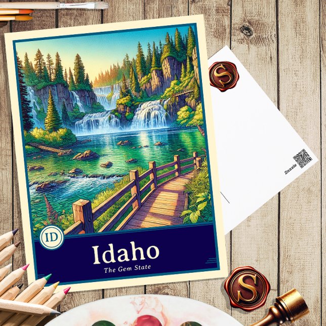 Idaho | Anime Style Cel Schattenkarte Postkarte (Von Creator hochgeladen)