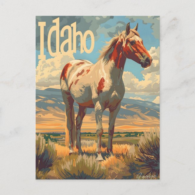Idaho Appaloosa Pferd Postkarte (Vorderseite)