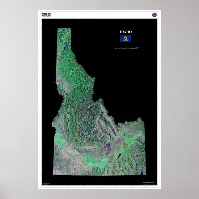 Idaho aus dem Weltraumposter Poster (Vorne)